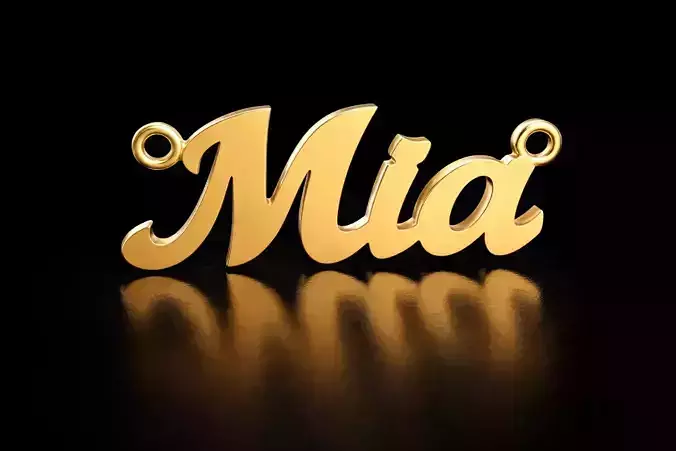 name Mia pendant 