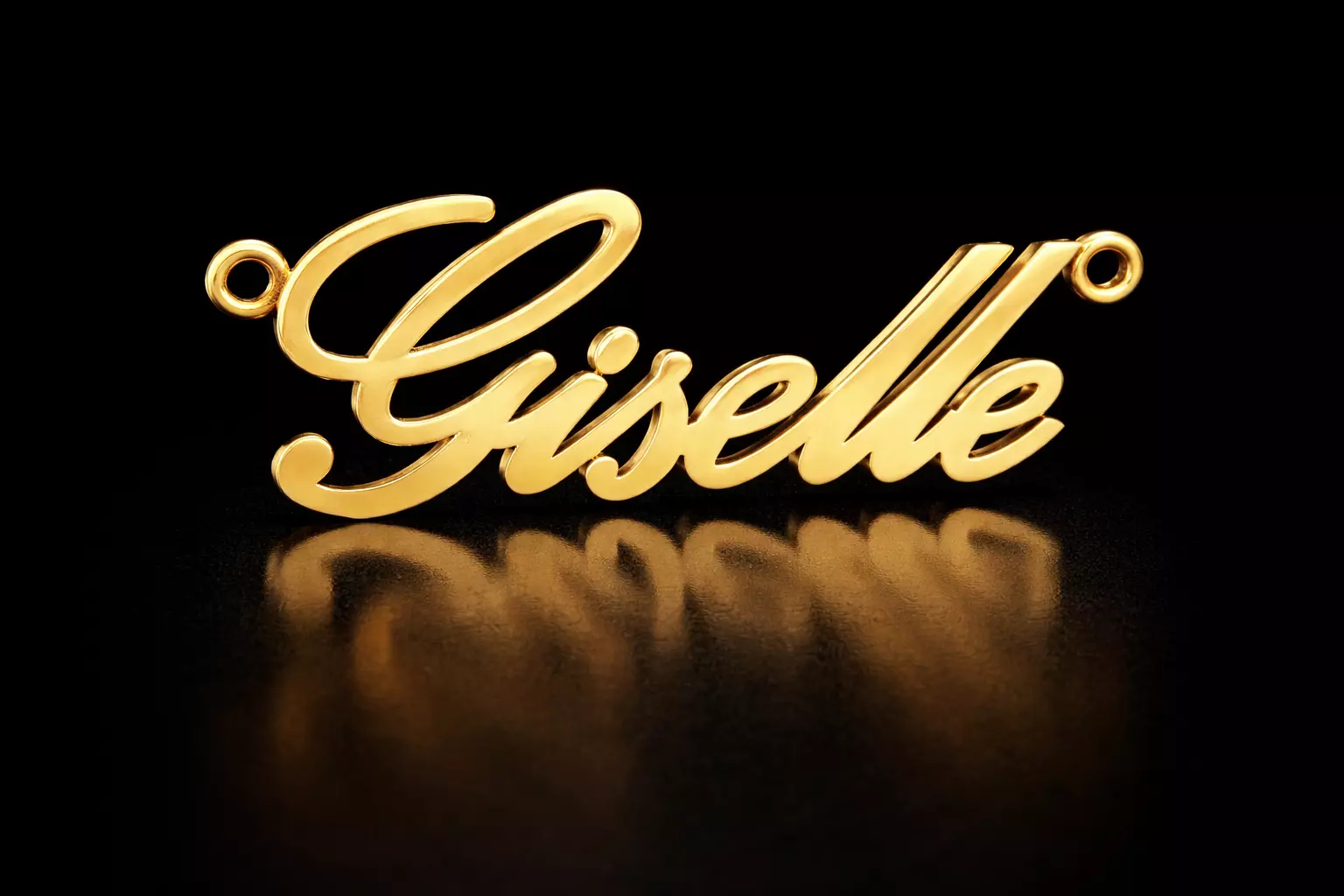 name Giselle pendant 3D print model