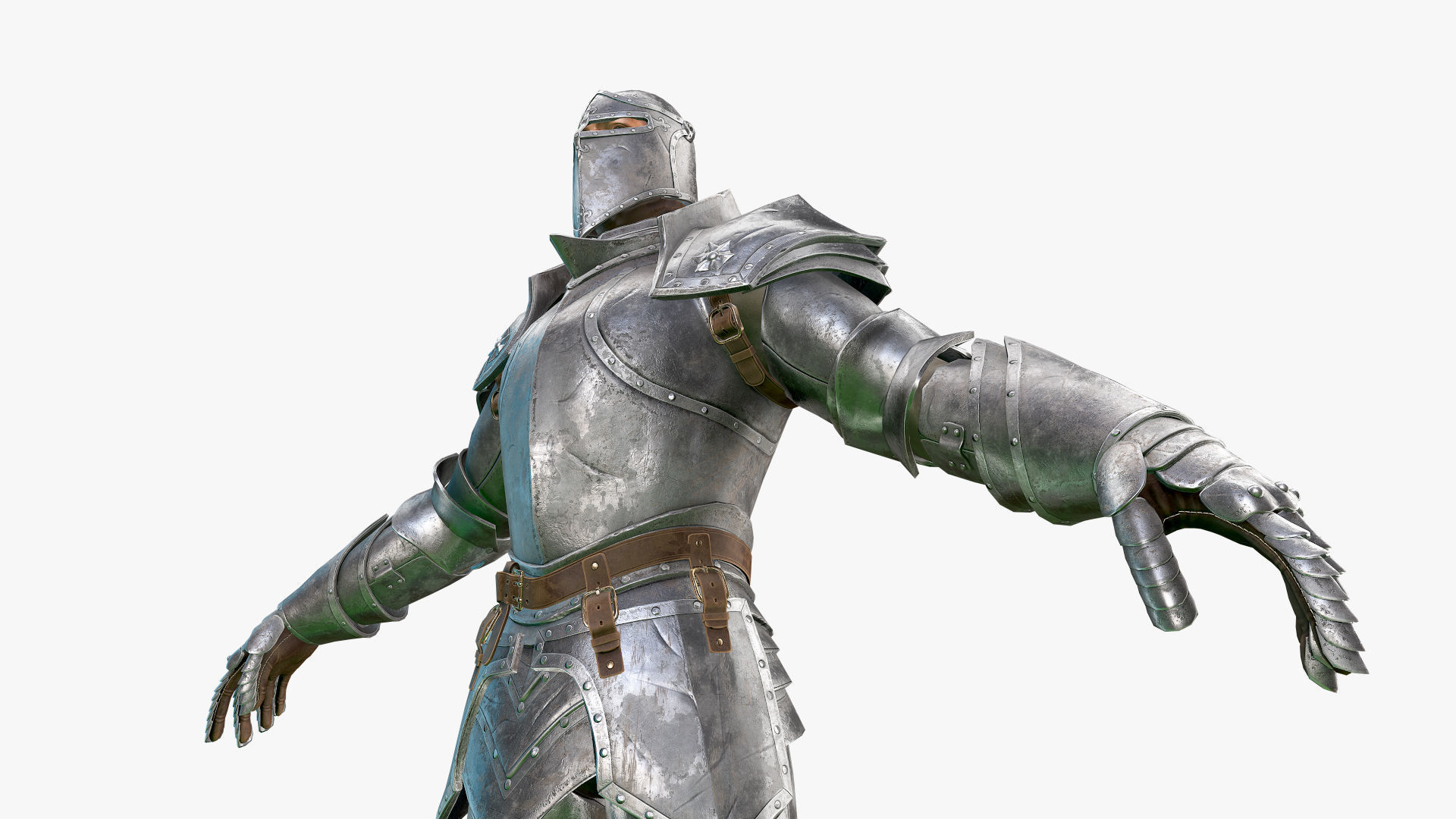 Medieval Armor Knight Low-poly 3D model_8