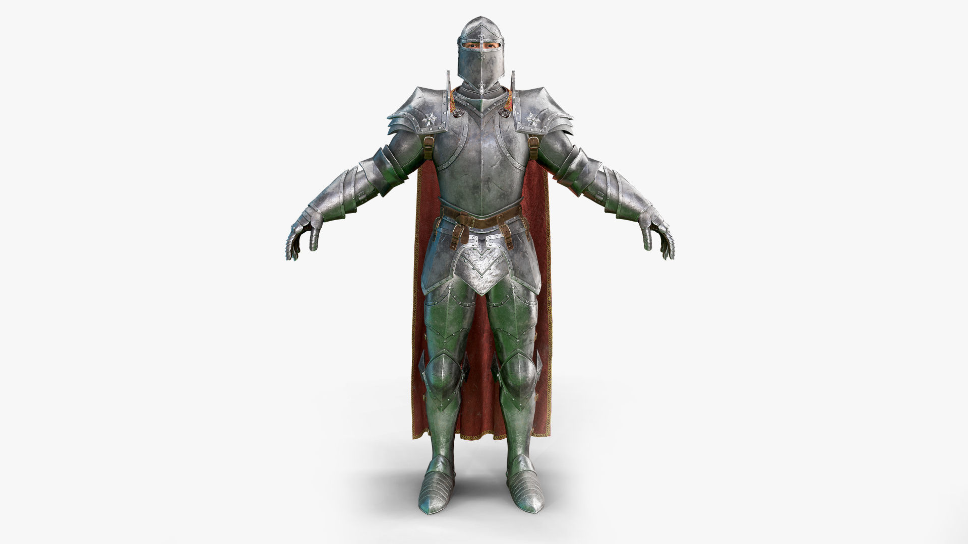 Medieval Armor Knight Low-poly 3D model_1