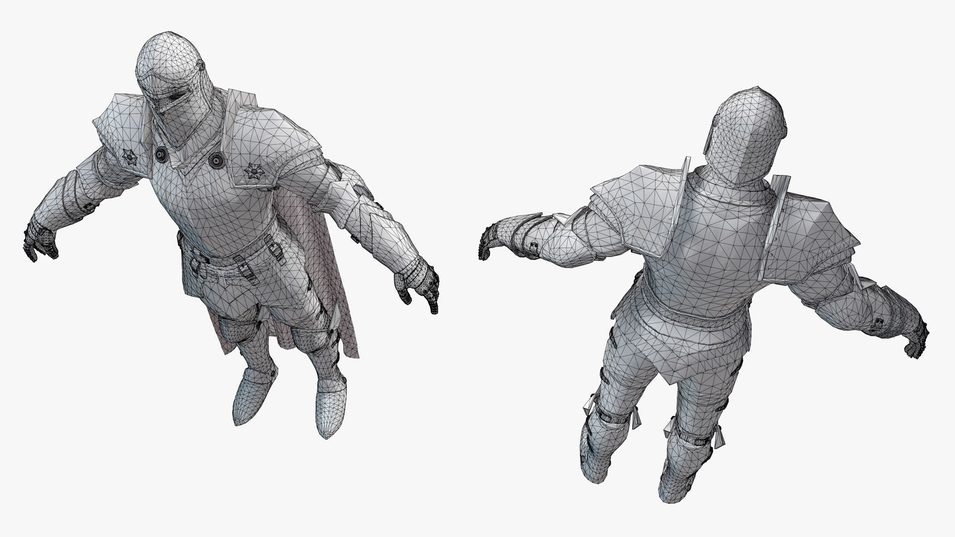 Medieval Armor Knight Low-poly 3D model_12