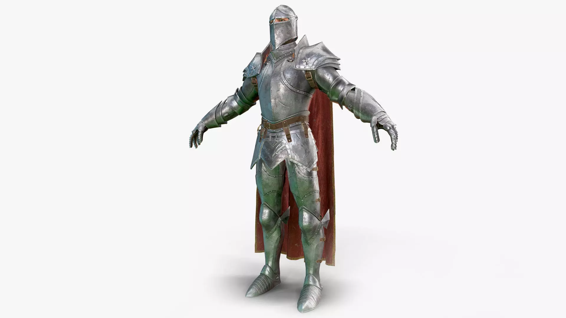 Medieval Armor Knight Low-poly 3D model_0