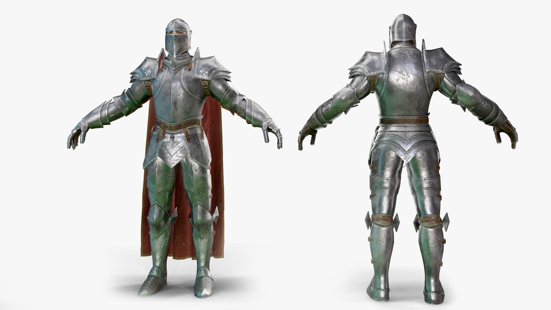 Medieval Armor Knight Low-poly 3D model_6