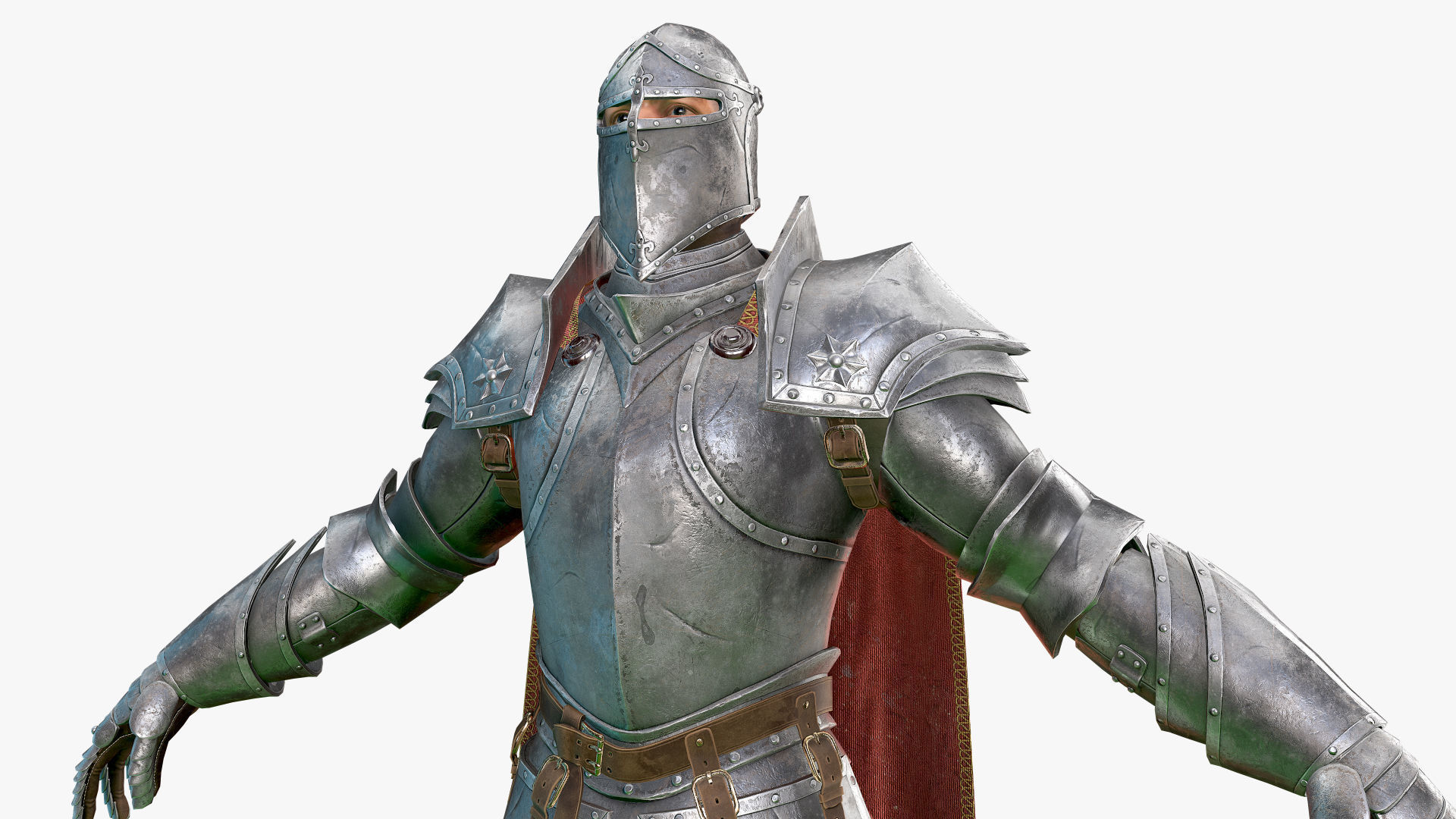 Medieval Armor Knight Low-poly 3D model_9