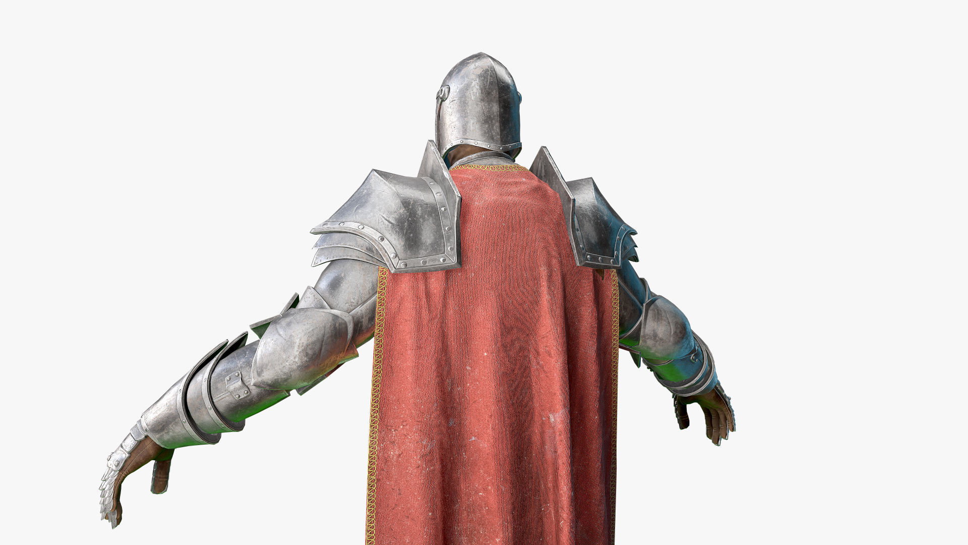 Medieval Armor Knight Low-poly 3D model_7