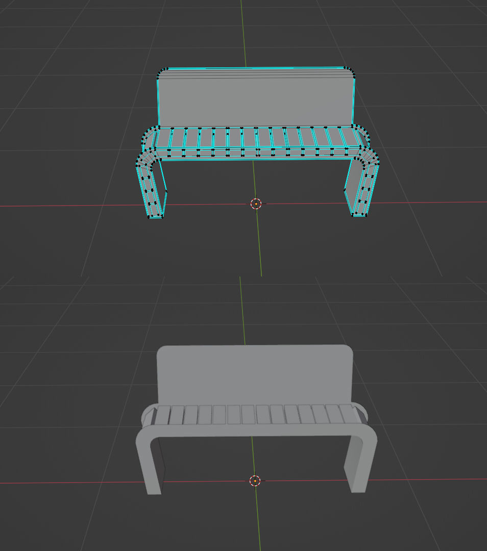 Bench 3D model_1
