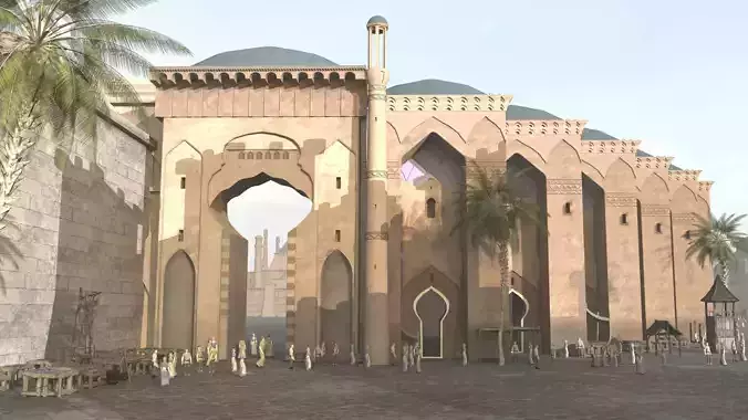 Medieval Middle Eastern Palace gate