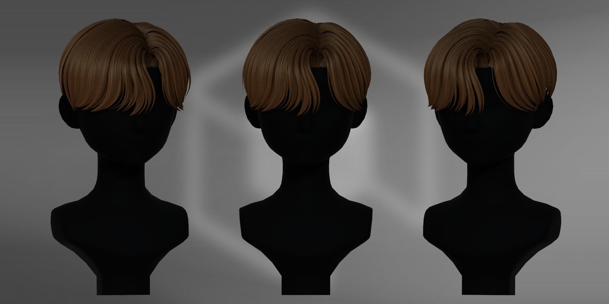 6 Stylized Male Hairstyle v1 3D Model Collection_15