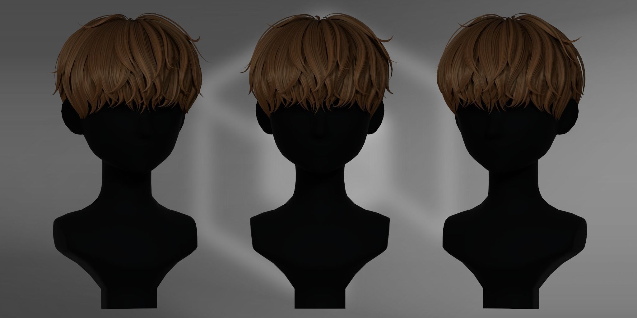 6 Stylized Male Hairstyle v1 3D Model Collection_13