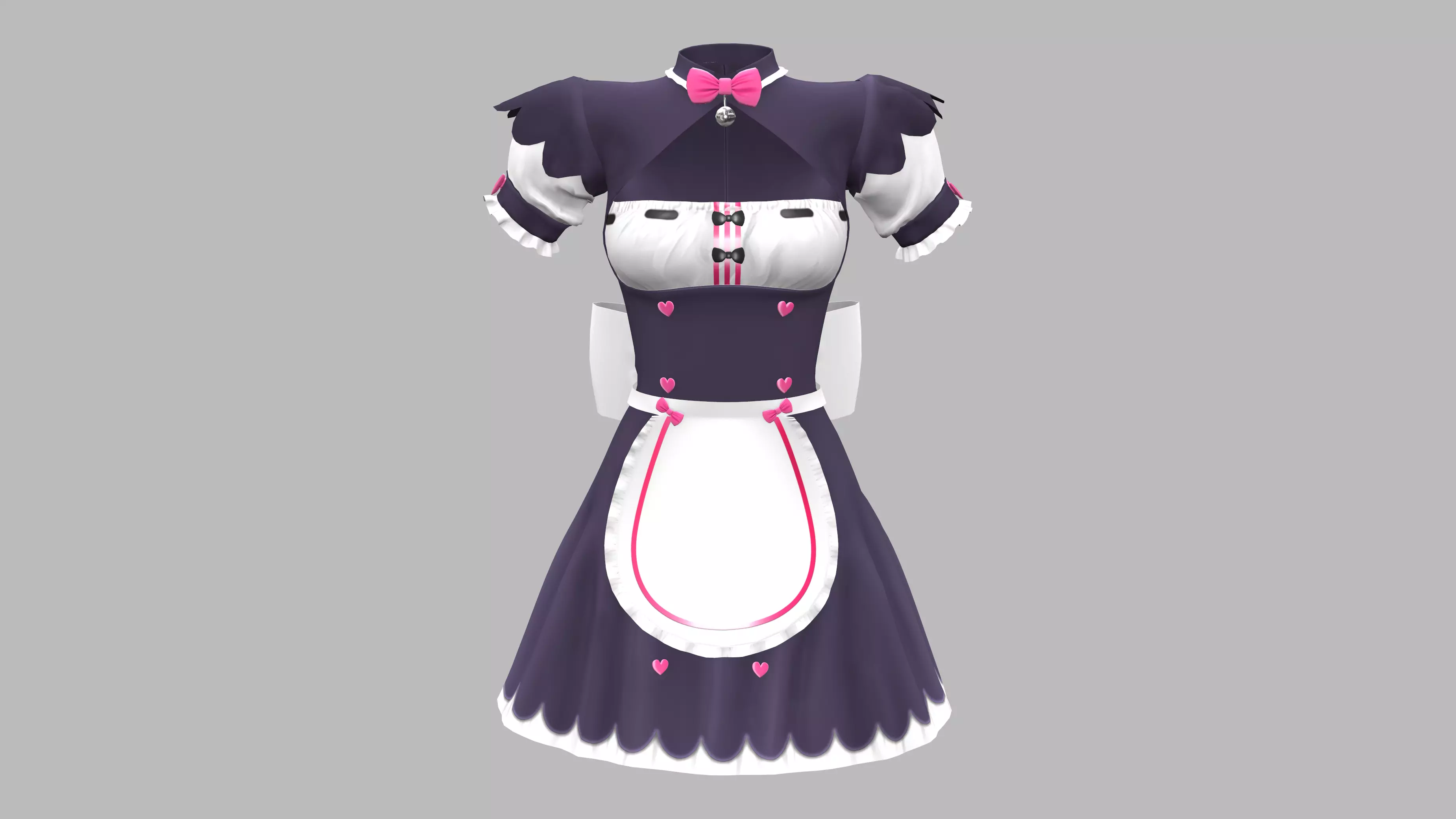 Stylized Maid Uniform Low-poly 3D model