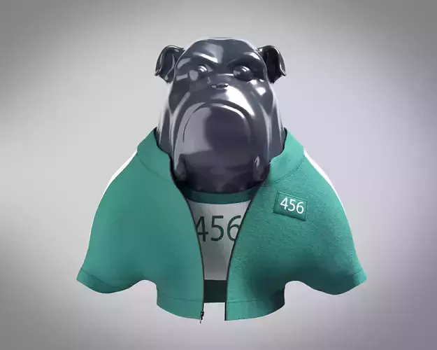 Bulldog-Squid Game Players Uniform 456 Low-poly 3D model