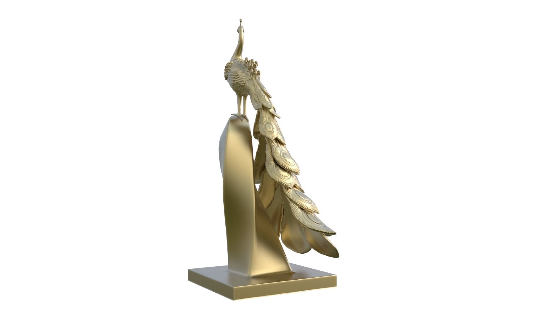 Peacock Statue  3D print model_3