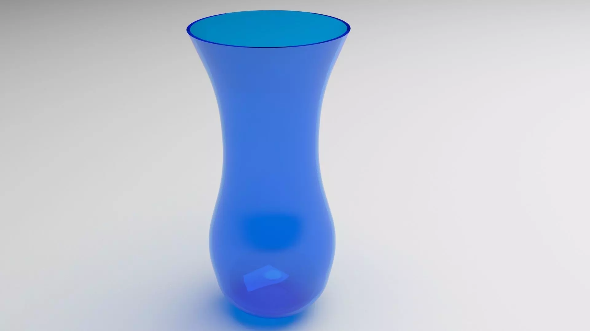 Transparent Blue Glass Vase 3D model