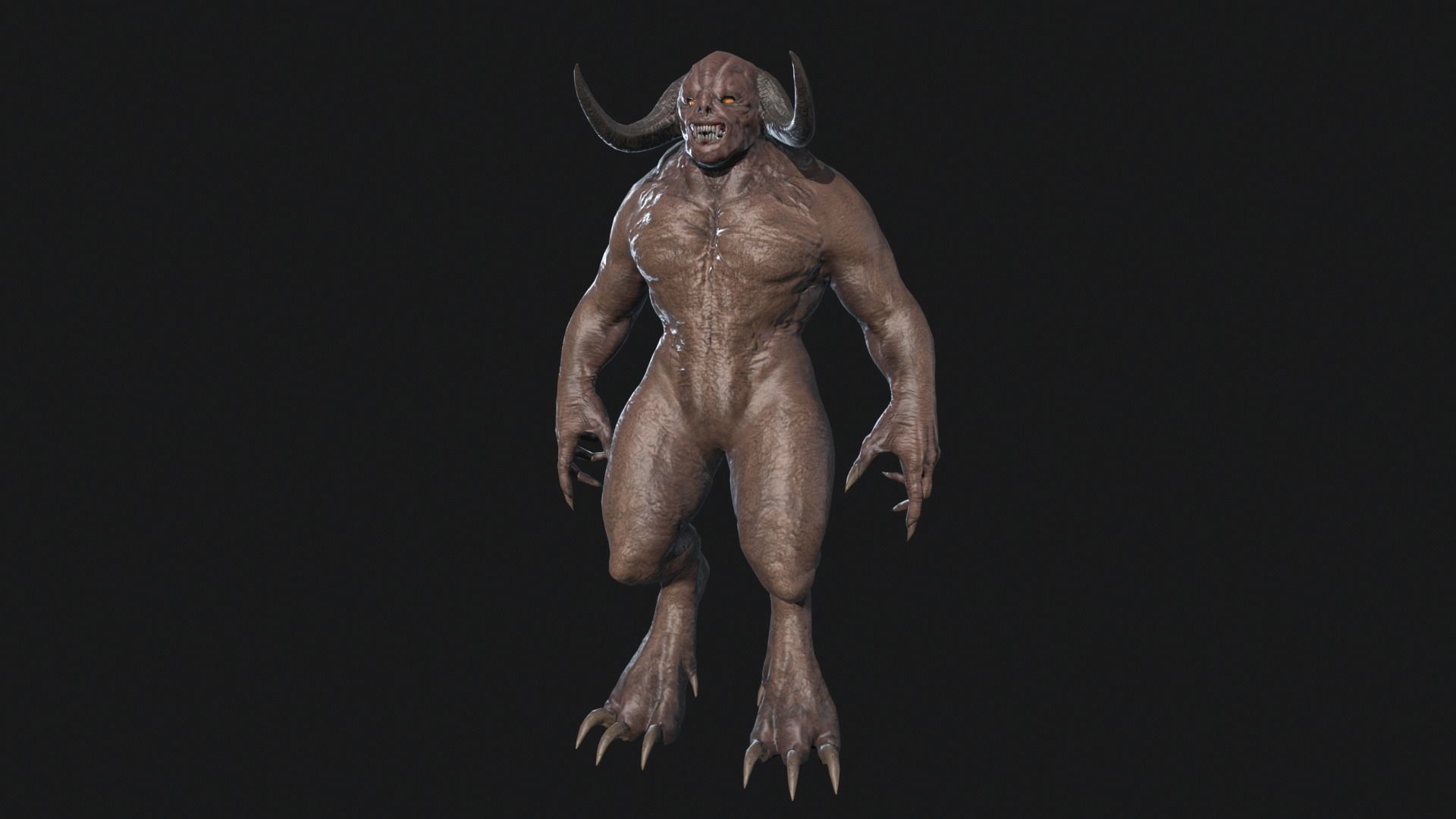 Big Demon 3 Low-poly 3D model_6