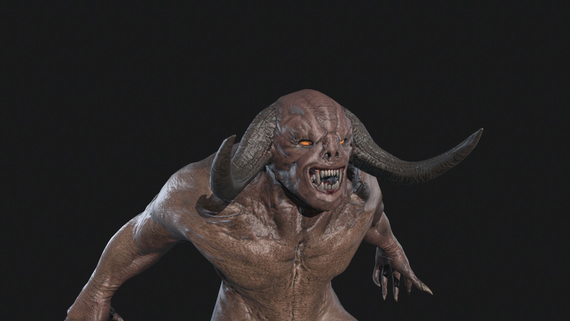 Big Demon 3 Low-poly 3D model_10