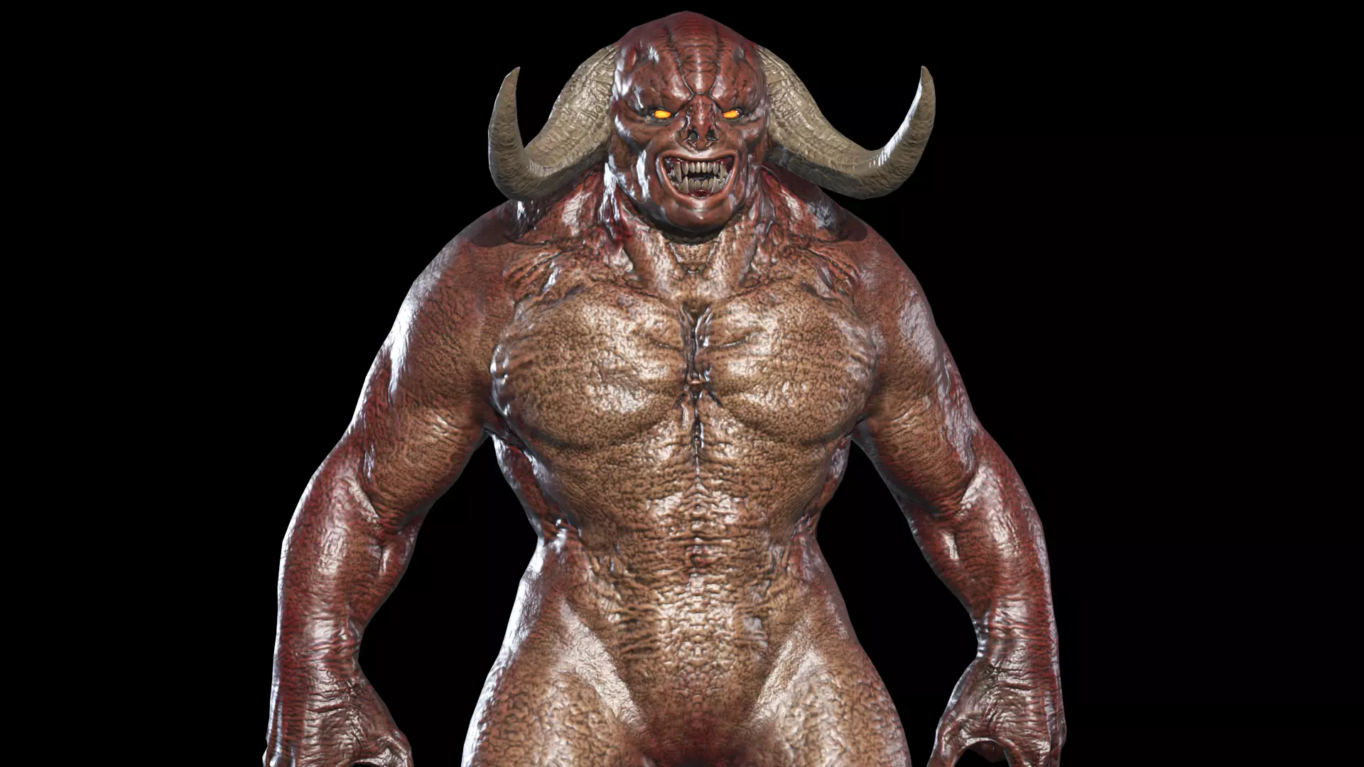 Big Demon 3 Low-poly 3D model_0