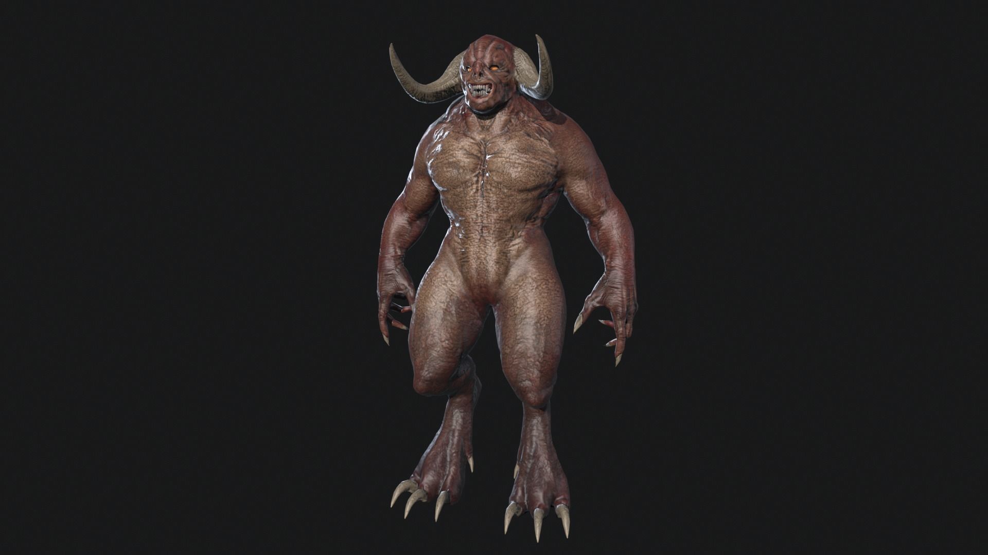 Big Demon 3 Low-poly 3D model_5