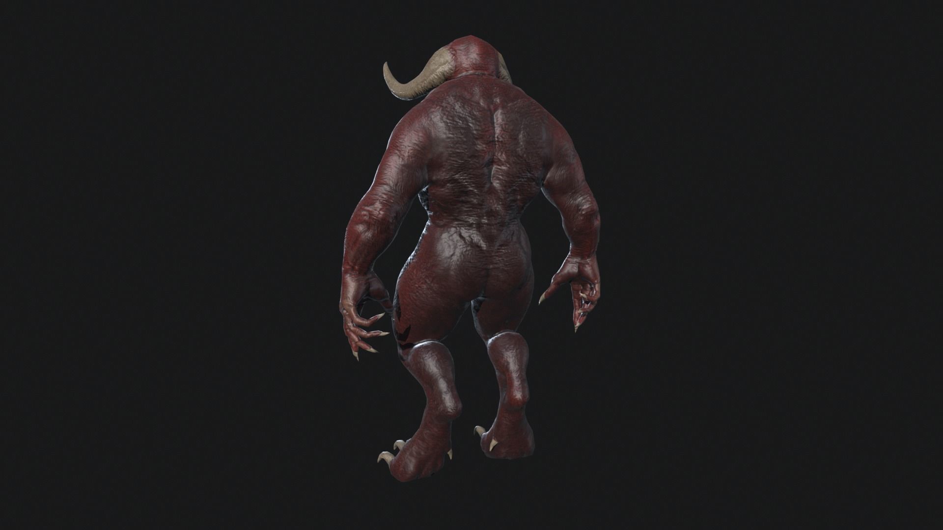 Big Demon 3 Low-poly 3D model_9