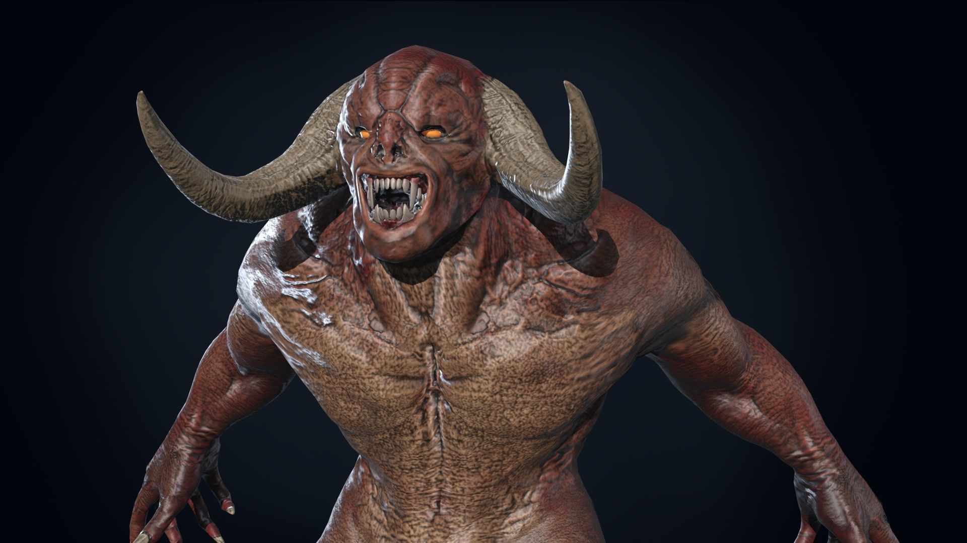 Big Demon 3 Low-poly 3D model_2