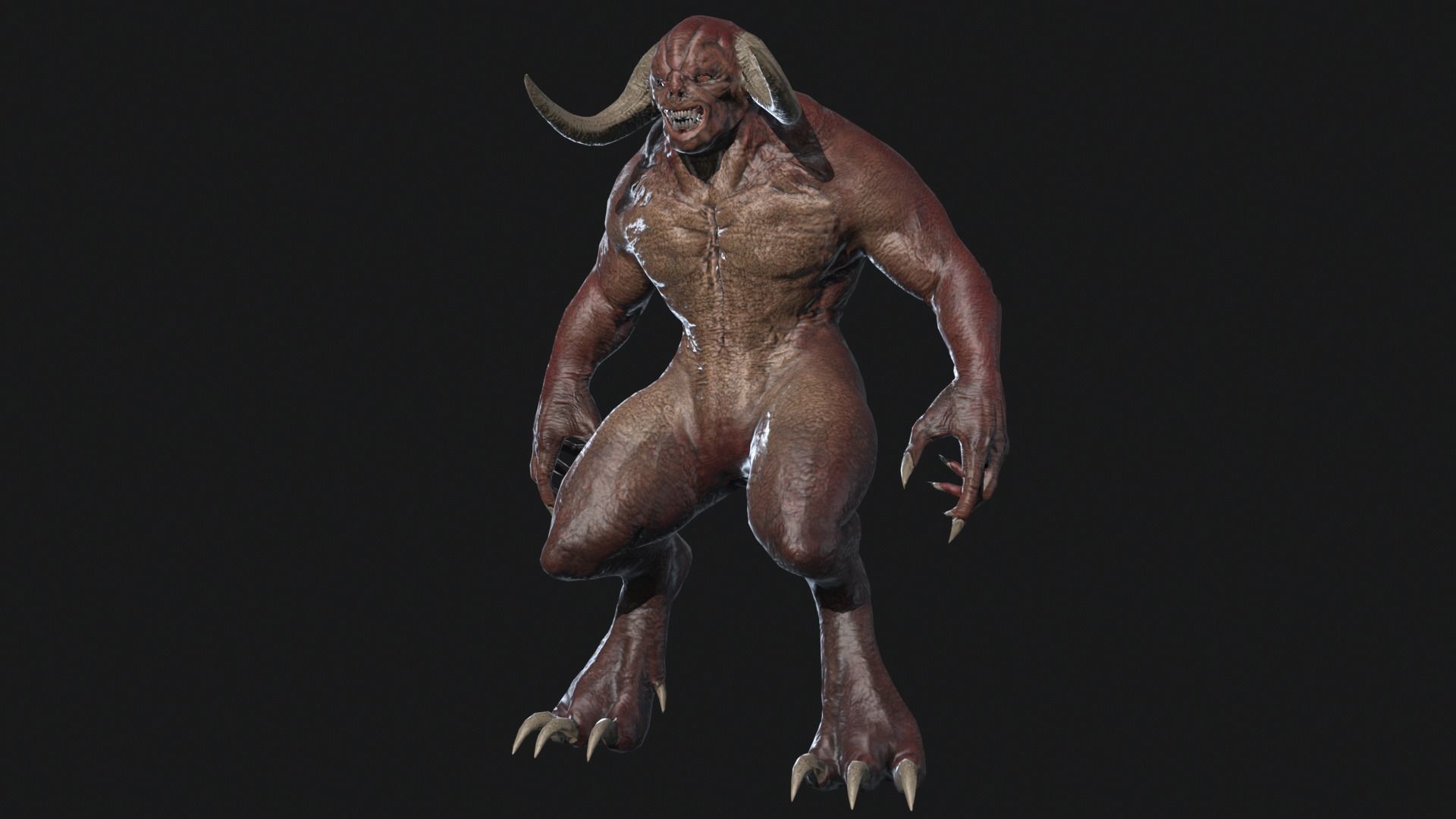 Big Demon 3 Low-poly 3D model_14