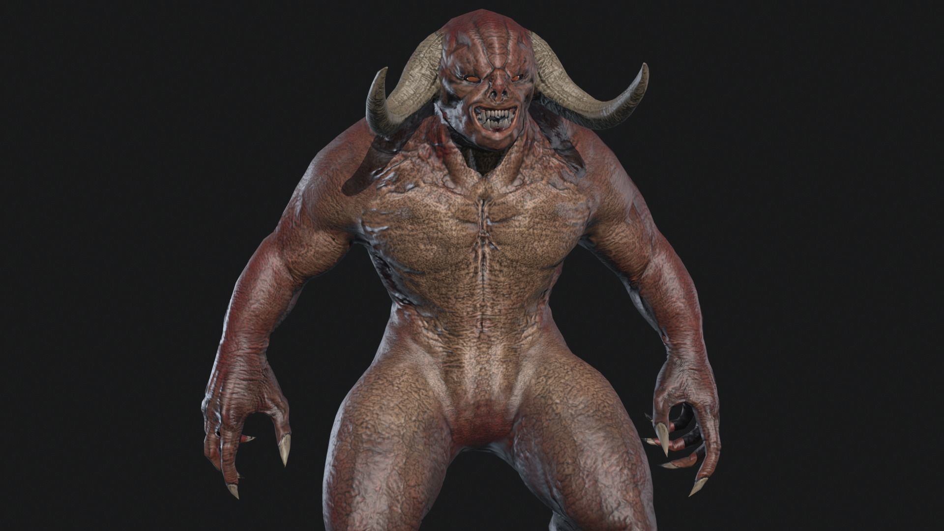 Big Demon 3 Low-poly 3D model_13