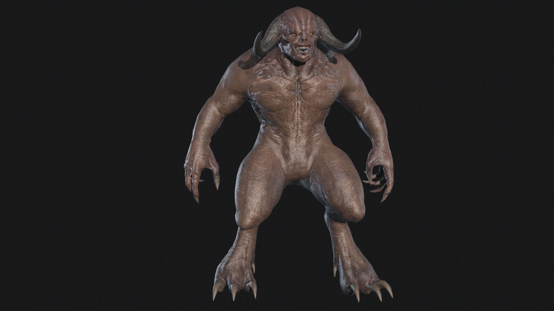 Big Demon 3 Low-poly 3D model_16