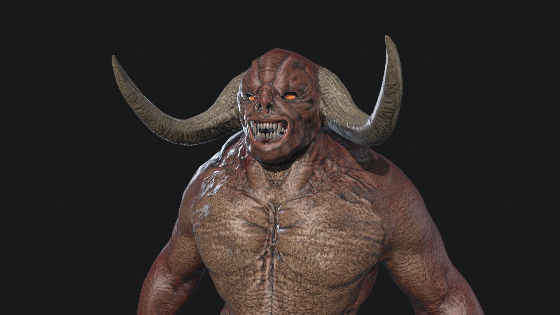 Big Demon 3 Low-poly 3D model_4