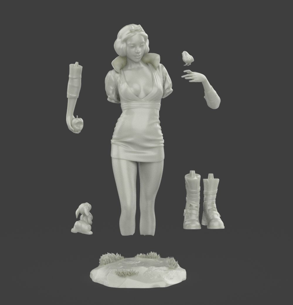 Snow White 3D print model_48