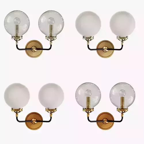bistro globe double sconce collection