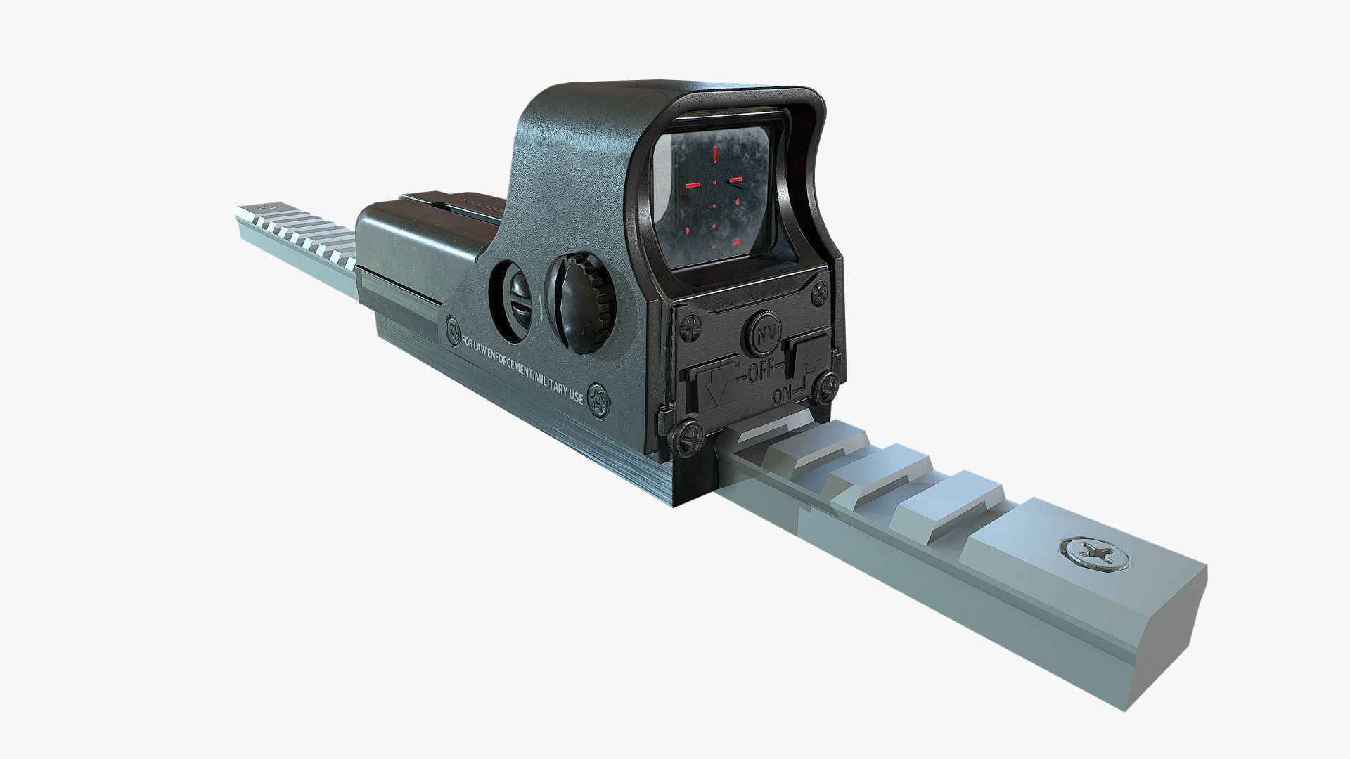 Holographic Weapon Sight EOTECH Low-poly 3D model_9