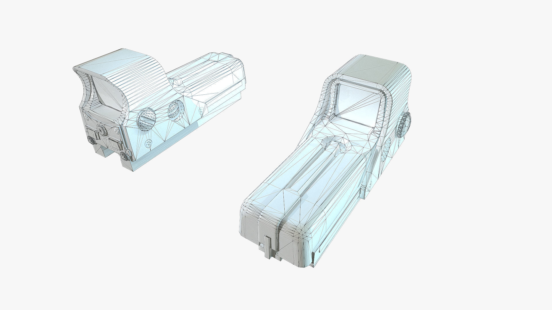 Holographic Weapon Sight EOTECH Low-poly 3D model_11