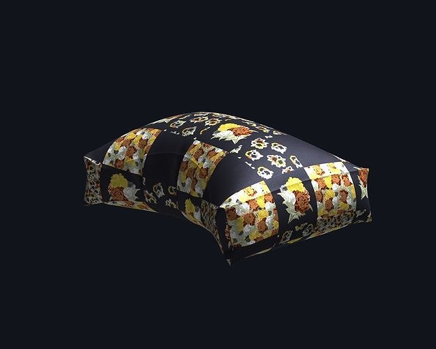 Cushion-Pillow Low-poly 3D model 7
