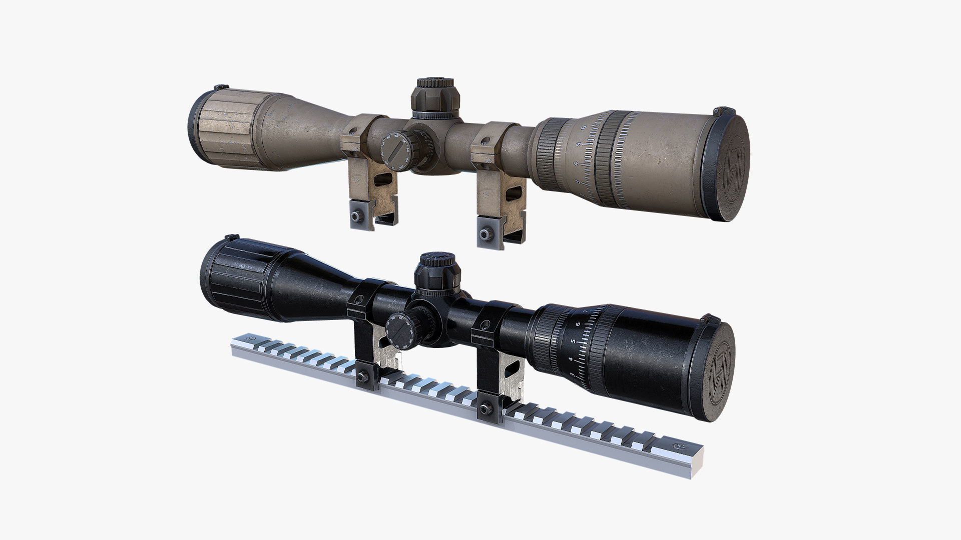  Nightforce Scopes Low-poly 3D model_7