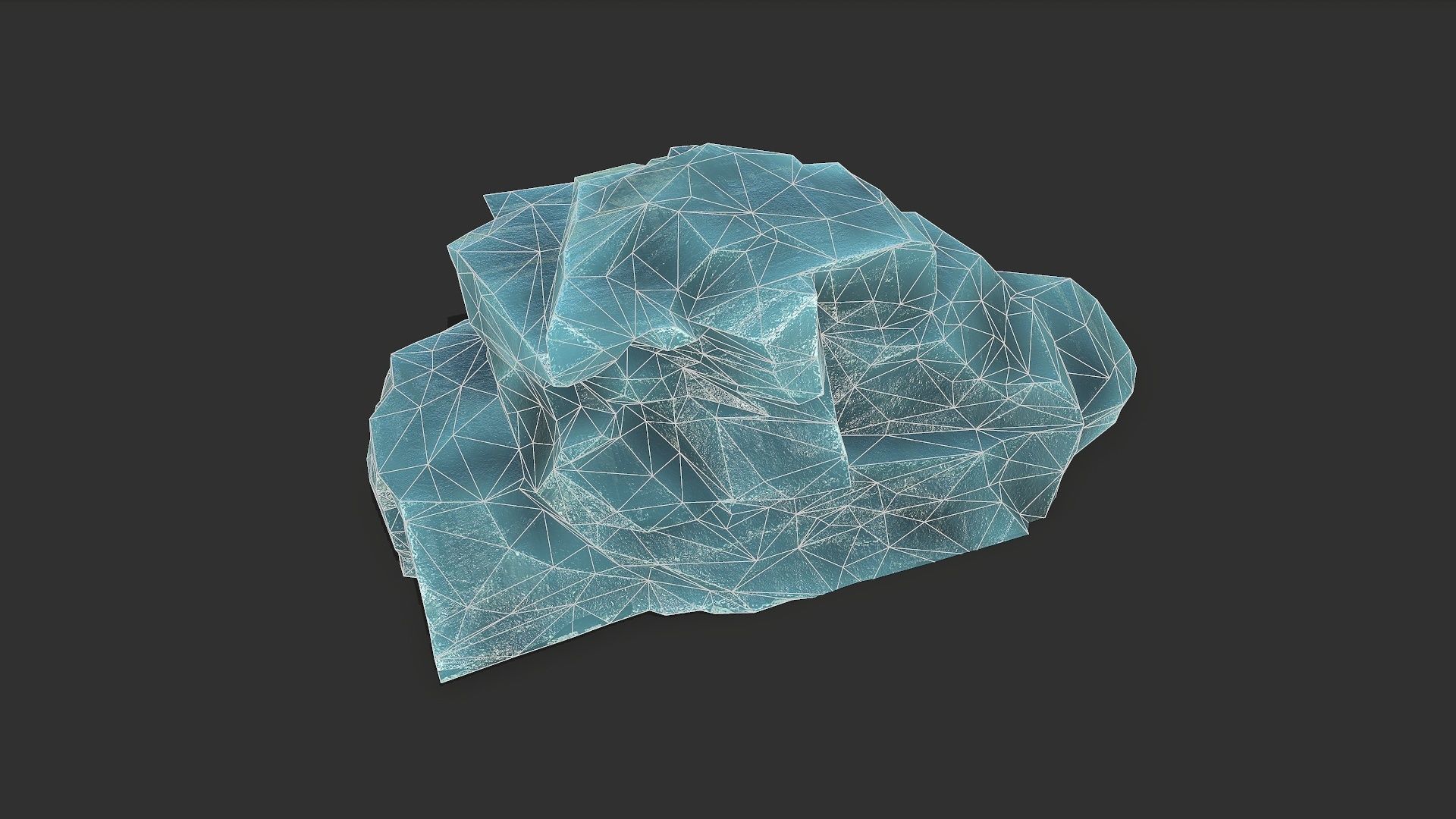 ice rocks 14 Low-poly 3D model_9