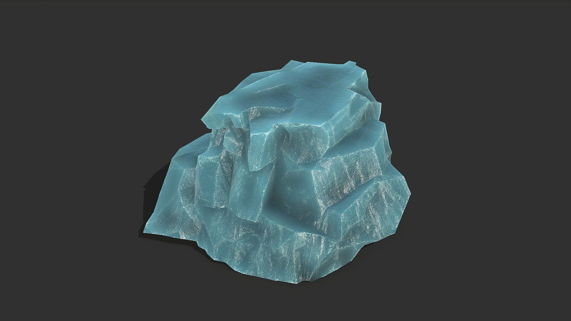 ice rocks 14 Low-poly 3D model_10