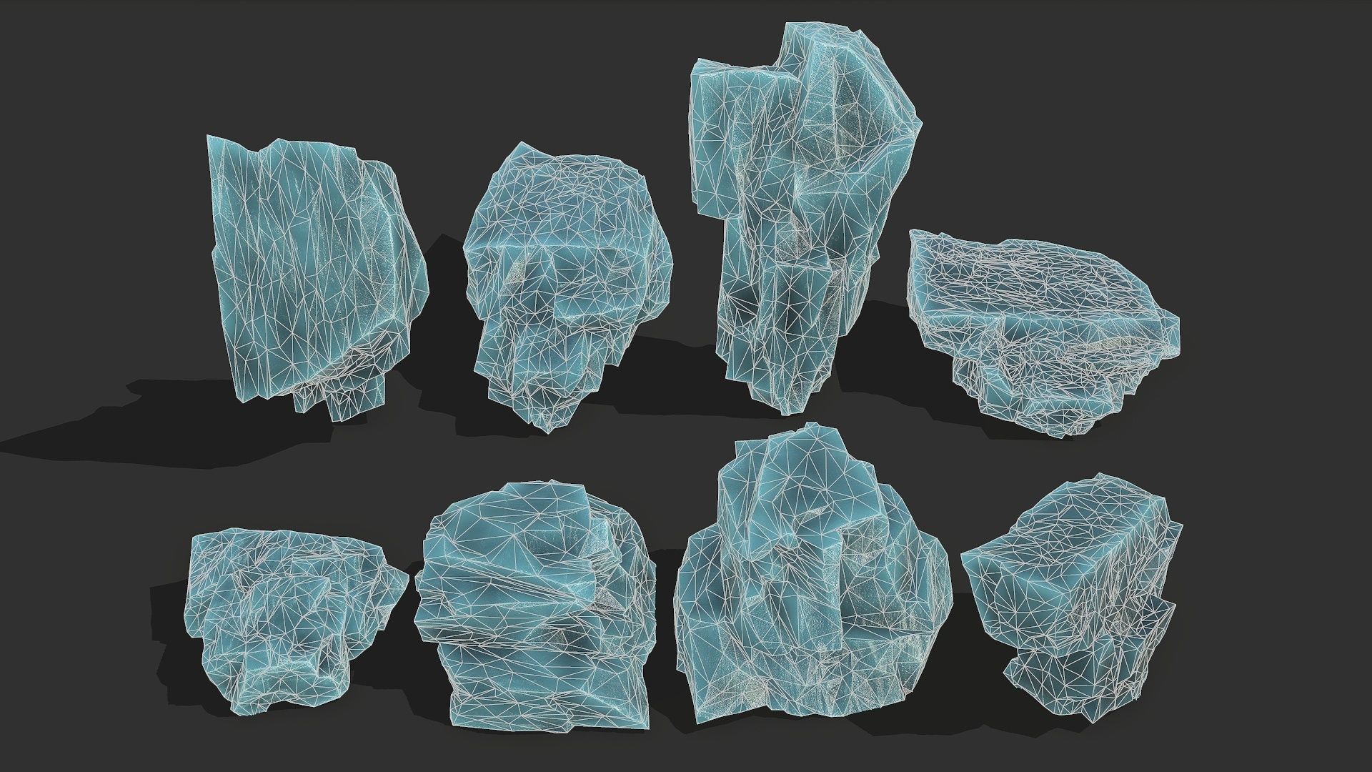 ice rocks 14 Low-poly 3D model_1