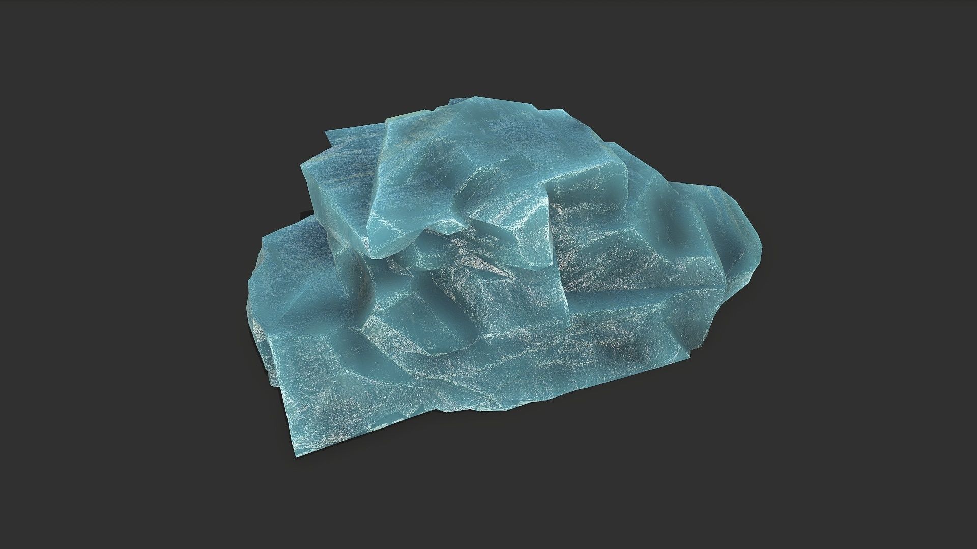 ice rocks 14 Low-poly 3D model_8