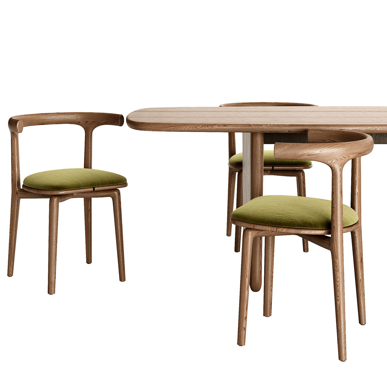 Baxter Nairobi Table and Himba Chair 3D model_1