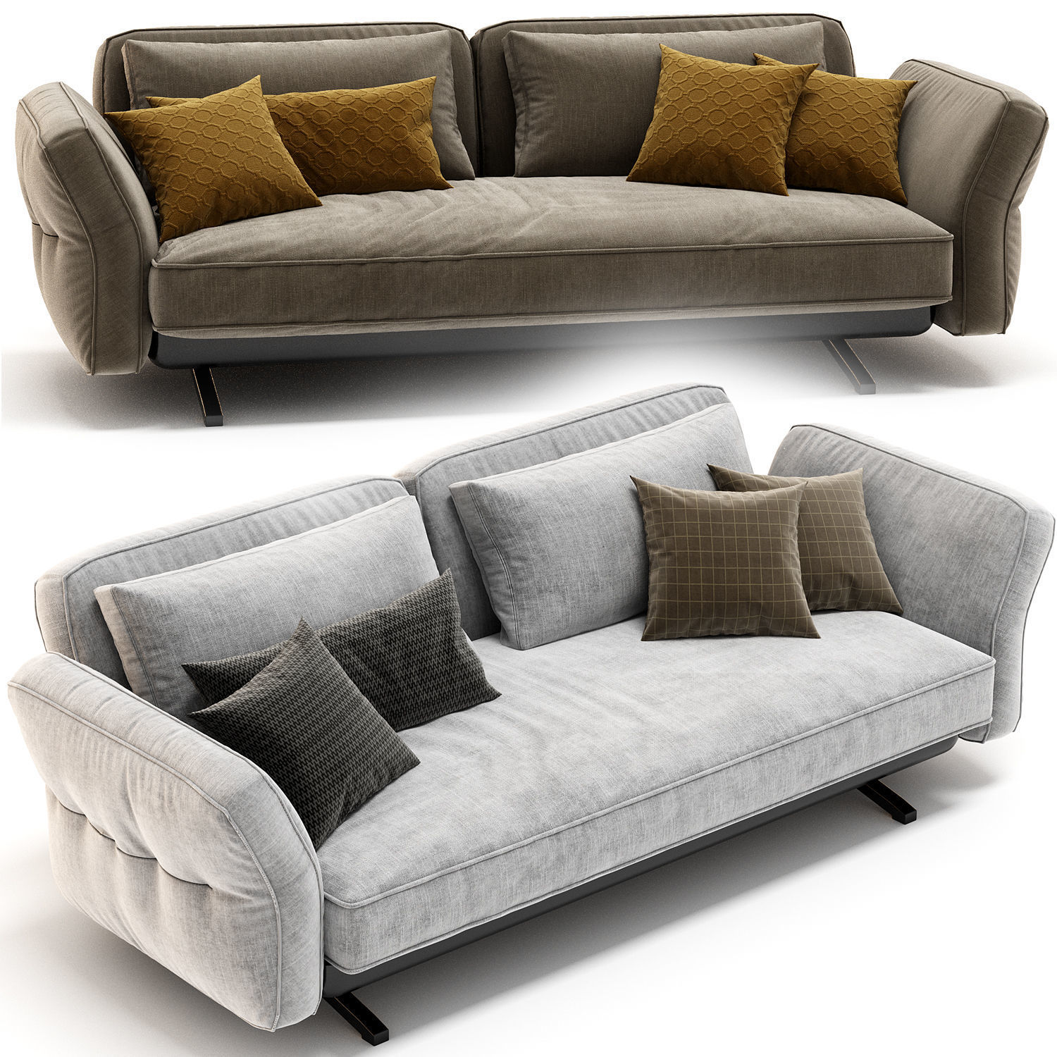 COSY 2 Seater Sofa By Art Nova 3D model_1