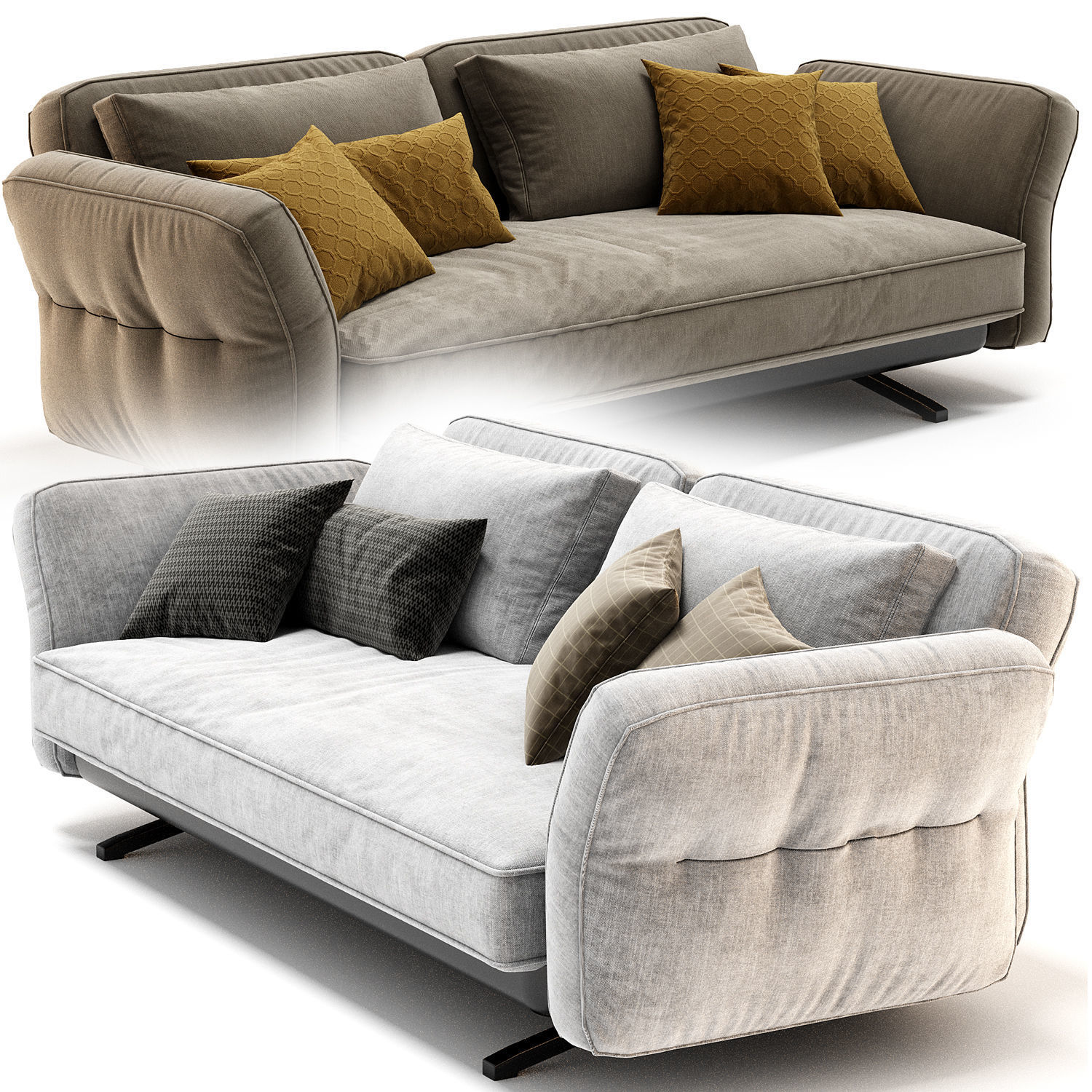 COSY 2 Seater Sofa By Art Nova 3D model_2