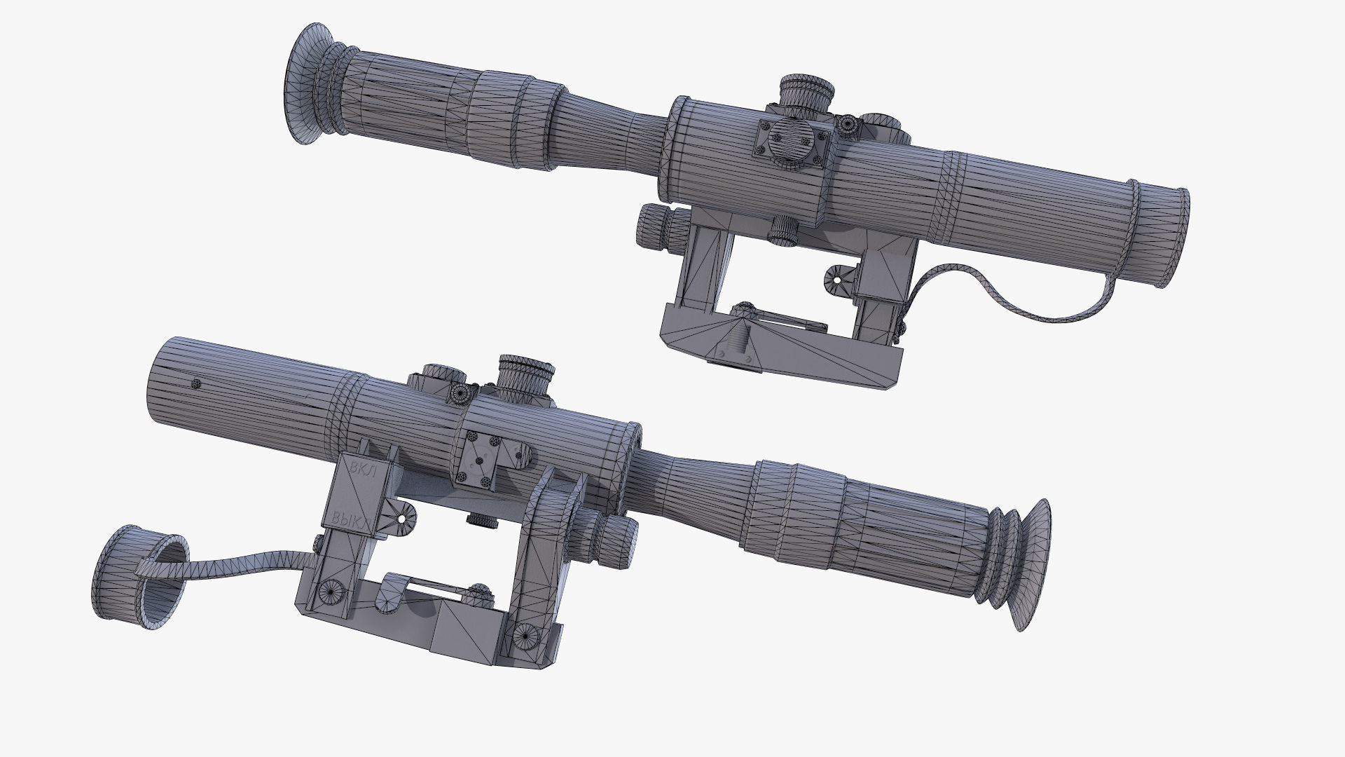Optical Scope SVD Low-poly 3D model_9
