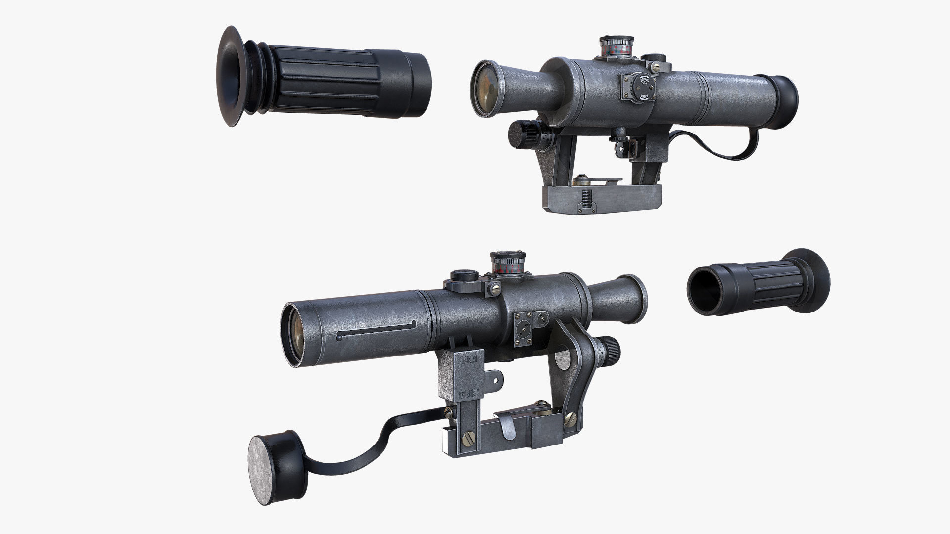 Optical Scope SVD Low-poly 3D model_3