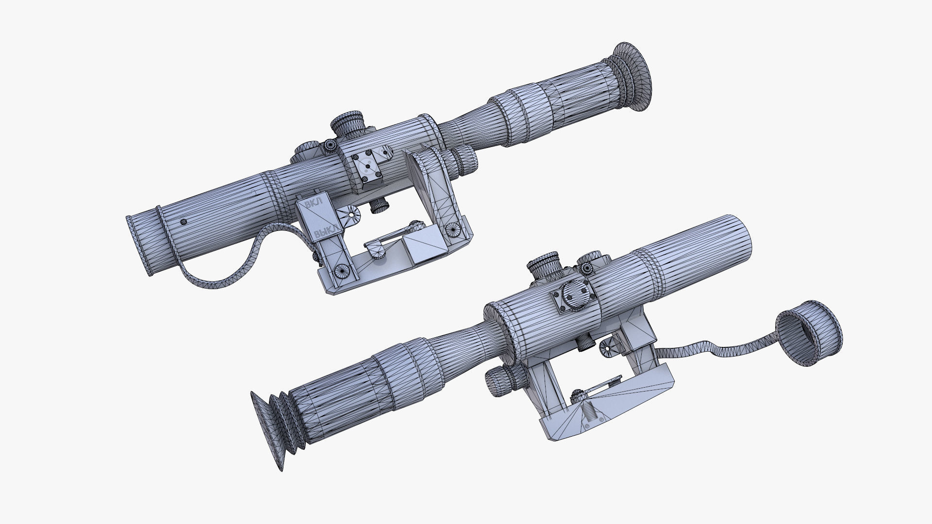 Optical Scope SVD Low-poly 3D model_8