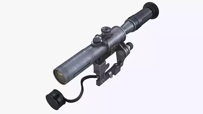 Optical Scope SVD Low-poly 3D model