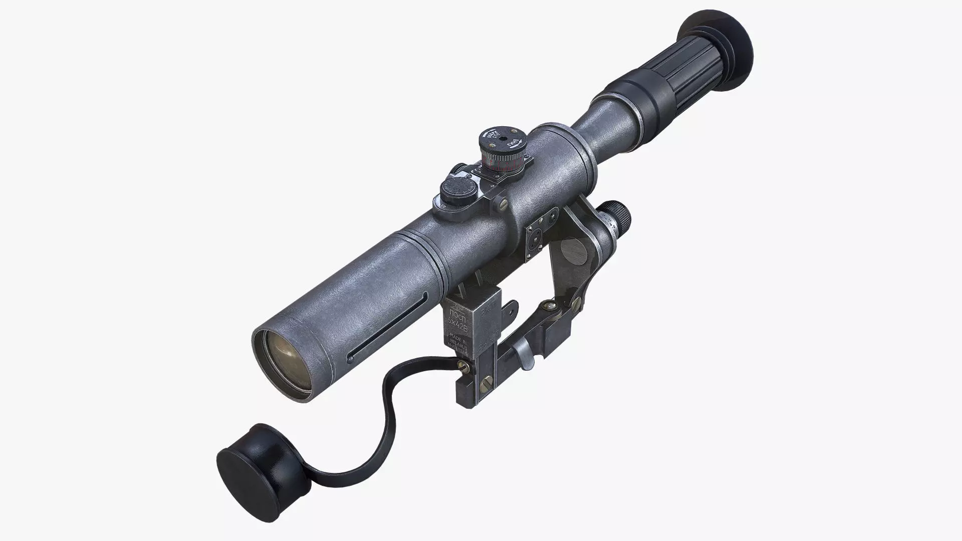 Optical Scope SVD Low-poly 3D model_0
