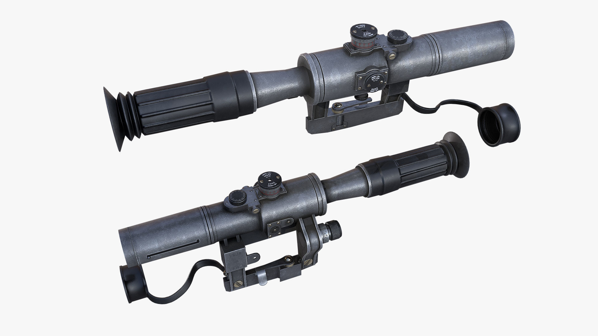 Optical Scope SVD Low-poly 3D model_6