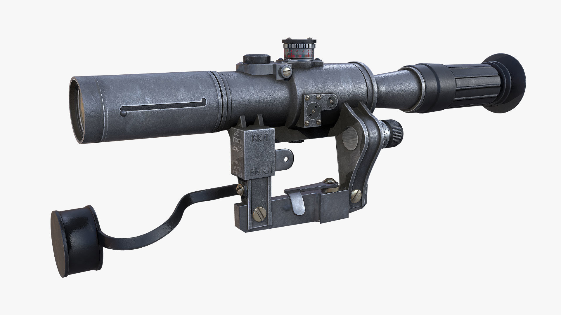 Optical Scope SVD Low-poly 3D model_1
