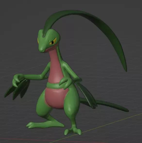 Grovyle 3D print model_0