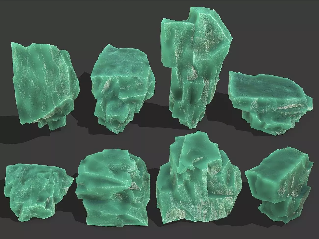 ice rocks 15 Low-poly 3D model_0