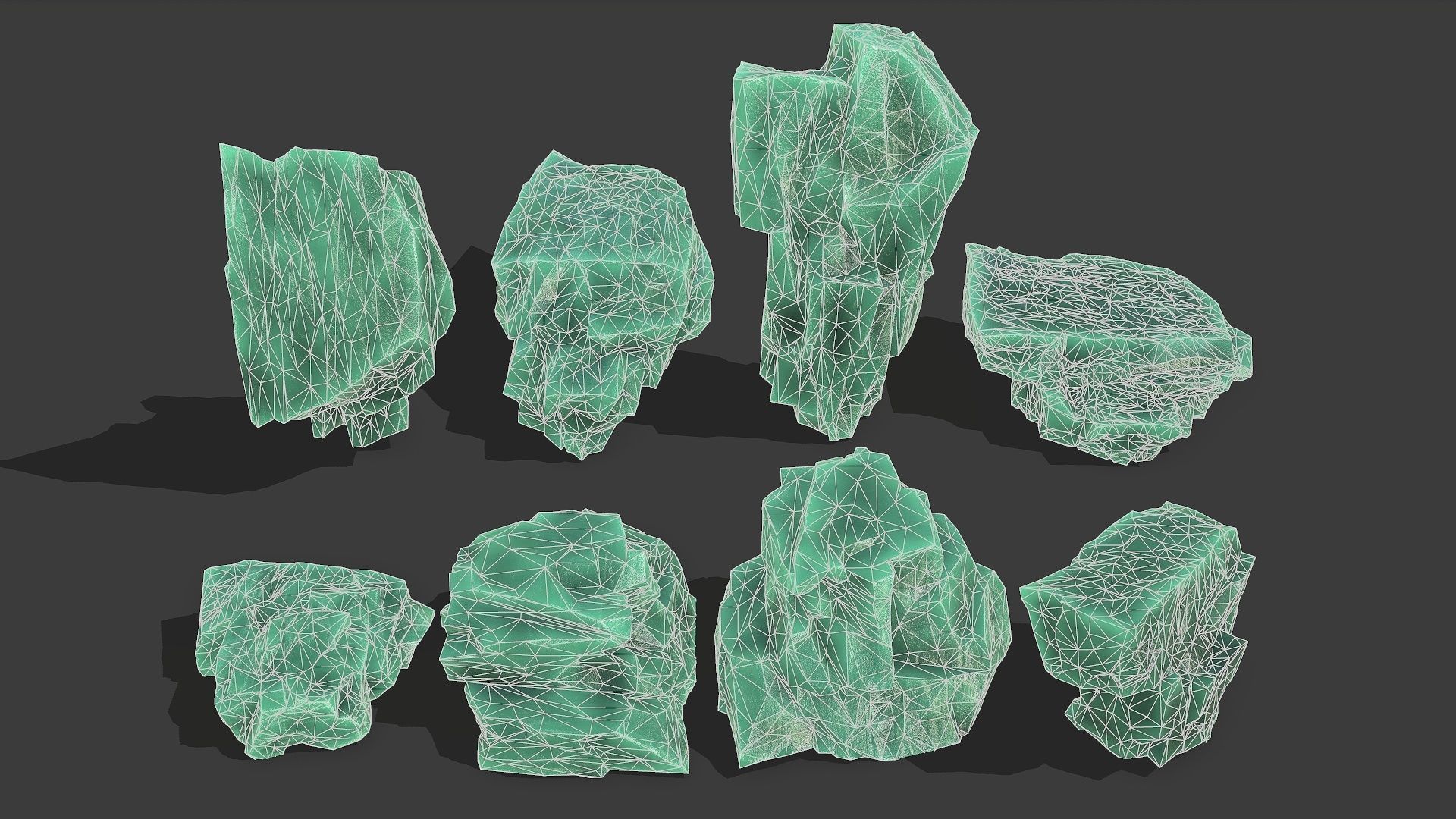 ice rocks 15 Low-poly 3D model_1